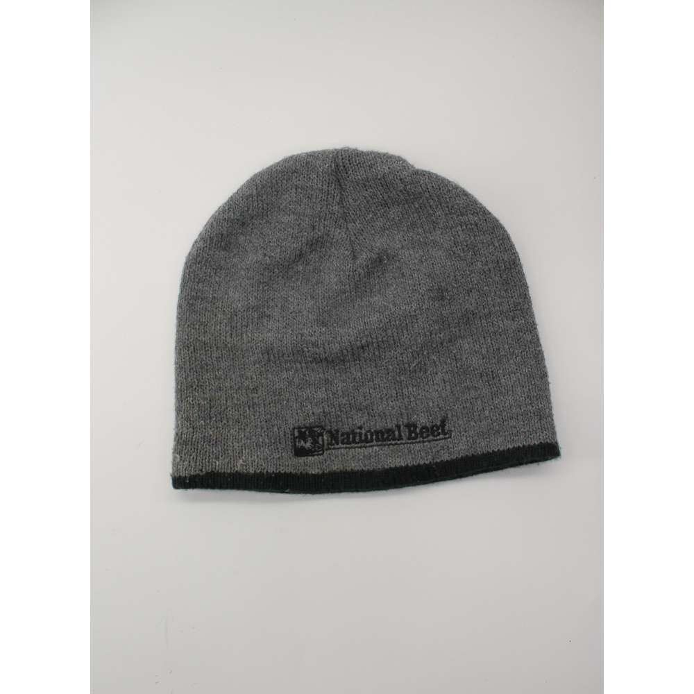 National beef grey black winter beanie cap